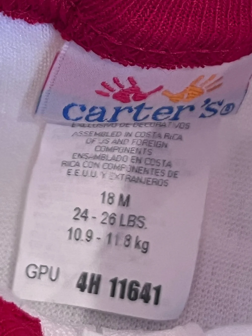 NWT VTG Carter’s Fuzzy Fleece Sleepwear 1 Piece Mouse Print Pajamas 18M